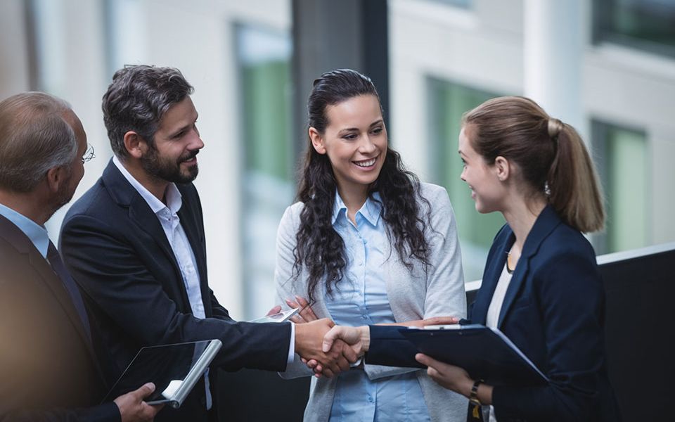 Business greeting